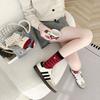 Calcetines nuevos de primavera y verano coreanos para mujer, calcetines de tubo con bordado de amor a rayas para mujer, calcetines de algodón al por mayor, calcetines de felpa para mujer, marea