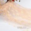 Tecido de organza margarida crisântemo fio fosco impresso estilo pastoral pequeno fio floral doce tecido decorativo fofo