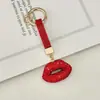 Chaveiro Pingente de Lábios com Strass Completo da Amazon para Mulheres Moda Acessórios de Bolsa com Lábios Incrustados de Strass Pingentes Chaveiro de Carro
