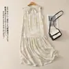 Vestido sem mangas estampado 26 Novo Estilo de Verão