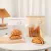 Torrada Fresca Assada 450g com Saco de Embalagem Pintado à Mão, Abertura com Janela, Borda Enrolada, Croissant Selado com Arame, Torrada Fatiada, Saco de Papel Autosselante