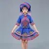 Nuevo Traje Minoritario 3 de Marzo Niños Yao Miao Niña de Danza vestido Traje Zhuang de Guangxi