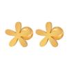 Moda Coreana Nuevo Estilo Nicho Mini Flor Uñas para Hueso de la Oreja para Mujer Aretes Simples y Versátiles de Acero de Titanio