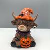 Produto Novo Transfronteiriço Halloween Aranha Abóbora Vaca das Terras Altas Estátua Decoração de Mesa para Casa Ornamento de Escritório