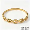 Pulsera de Acero de Titanio Chapada en Oro con Cruz para Mujer Multicolor de Alta Gama Cadena de Eslabones Doble Fila Completamente Diamantada Pulsera de Joyería de Mano al por Mayor de Fábrica