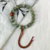Pulseira Bodhi Verde Leite e Azul Marinho, Novo Estilo Chinês Estilo Nacional Contas de Oração de Círculo Único para Homens e Mulheres, Atacado
