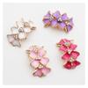 Plato Flor Curvada Goteo de Aceite Hebilla de Taladro Accesorios para el Cabello de Aleación Accesorios DIY Estilo Coreano Tocado Fabricante Directo de Joyería Joyería