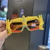 Gafas Mecha Man Tarjeta a Través de Gafas de Sol Infantiles Hombres Lindo Robot Deformado Vacaciones Niños Gafas de Sol Infantiles Coche