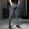 Jeans marca de moda masculina marca de moda macia marca de moda stretch slim fit skinny estilo coreano versátil casual calça comprida calças masculinas