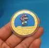 Personaje de Dibujos Animados Italiano Mario Moneda Conmemorativa Colorida Personaje de Videojuego Sello de Exportación Transfronteriza Pequeño Regalo para Niños