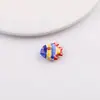 Peixe Pequeno Cerâmica Colorido Simples Transfronteiriço Furo Reto Contas Soltas Pulseira de Contas Feita à Mão DIY Colar Acessórios de Joias Atacado