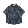 Camisas Hawaianas de Manga Corta New Retro Transfronterizas para Hombres y Mujeres, Casual Modernas Holgadas para Parejas, Camisas Florales de Playa para Vacaciones