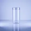 Botella Redonda de Plástico para Mascotas con Tapa de Cristal, Alta Transparencia, Tarro para Pastillas de Menta para la Garganta, Malvaviscos, Palitos de Queso, Rebanadas de Leche