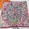 Regalo para Mamá y Personas Mayores Moda de Alta Gama Bufanda de Seda Versátil Cuadrada sin Tirantes Decorativa de Verano