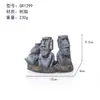 Tanque de Peces Paisajismo Acuario Adornos de Retrato Romano Antiguo Estatua de Piedra de la Isla de Pascua Resina Decorativa Egipcia Antigua