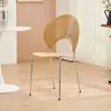 Cadeiras de Mesa de Jantar de Luxo de Designer, Cadeiras de Jantar Criativas Estilo Ins Minimalista para Restaurante, Cadeiras Shell de Madeira Maciça Atacado