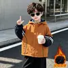 Chamarra forrada de polar para niños, rompevientos para niños, nuevo estilo otoño/invierno 2026, engrosada de doble cara para bebés niños