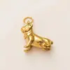 Colgante de Dibujos Animados de Animales 18K Básico para Bricolaje Acero Inoxidable Electroplateado al Vacío Color Dorado Cadena Ajustable de Conservación Color Europeo y Americano Accesorios