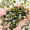 Venda Quente Transfronteiriça 1440 Peças Por Pacote Vidro Fundo Plano Leque para Nail Art em Formato de Leque DIY Nude Ab Redondo Acessórios Atacado