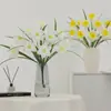 Nuevo Ramo de Flores Artificiales de Narcisos de Alta Gama al por Mayor Decoración de Flores de Mesa para Interiores Arreglo Floral de Boda Flor de Seda de Narciso