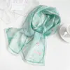 Novo Estilo Lenço Longo de Seda para Mulheres, Lenço de Chiffon 100% Seda de Amora, Versátil e de Alta Qualidade, Lenço de Primavera e Verão, Lenço de Pescoço, Echarpe
