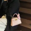 Bolso Kelly de Mano de Alta Gama con Patrón de Cocodrilo para Mujer 2025 Nuevo Bolso de Hombro Versátil y Trendy Moda Nicho Bolso Bandolera