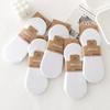 Calcetines Invisibles de Algodón de Doble Aguja para Hombre y Mujer Verano Absorbente de Sudor Desodorante Estilo Japonés Combinan con Todo Transpirables de Corte Bajo con Manga de Silicona