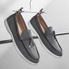Zapatos Casuales Transpirables para el Trabajo y el Trayecto, Estilo Nuevo con Cordones Color Sólido Versátiles y Elegantes Mocasines de Verano para Hombre