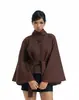 Amazon Transfronterizo Chaqueta de Moda con Cinturón Entallado Personalidad Hip-hop Casual Diseño de Botones Top Corto para Mujer