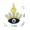 Acessórios DIY de micro inseto com zircônia série gota de óleo para olhos pingente acessórios de joalheria de cobre ouro 18K