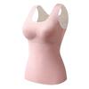 Chaleco de Terciopelo Alemán Doble Cara para Mujer, Cachemira y Seda, con Almohadilla en el Pecho, Chaleco Térmico, Abrigo de Otoño, Calefacción, Ropa Interior Sin Costuras, Se Puede Usar por Fuera