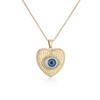 Collar con colgante de ojo geométrico chapado en oro de 18 quilates, joyería de hip-hop callejero estilo punk europeo y americano de fuentes transfronterizas antiguas de Australia y