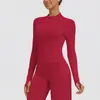 Chamarra casual con cierre para exteriores estilo europeo y americano, para correr y yoga, corte entallado, chaqueta de fitness de manga larga para mujer, ropa de yoga para mujer