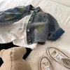 Chaquetas para Niños 2026 Otoño Nuevo Estilo Moda Primaveral y Otoñal Infantil Ropa Retro Moda Tendencia Otoño Chaquetas de Mezclilla para Niños
