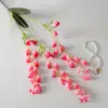 Simulação sino sino sino orquídea sino flor pesca cerimônia de casamento decoração de salão de casamento teto flor parede arranjo estilo Monet flor artificial