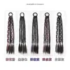 Peluca Coleta Femenina Dulce y Fresca Trenzada Resaltada Peluca Coleta Colorida Popular Sexy Trenza de Boxeadora Accesorios para el Cabello