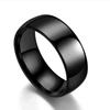 Anillo de Acero de Titanio para Hombre Joyería Estilo Coreano 2468mm Anillo Liso Curvo Anillo de Pareja de Acero Inoxidable Estilo Pareja