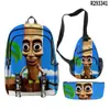 2025 Conjunto de Três Peças Mochila Escolar Mochila de Ombro Estojo de Lápis Homem de Palito de Madeira Transfronteiriço Shanhaijing Tungtungtung