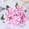 Simulação de hortênsia de Maiorca, pacote de tecido de lã com 5 cabeças, decoração de casamento, flores artificiais para casa
