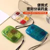 Pastillero Mini de 6 Compartimentos para Viaje, Caja de Almacenamiento Portátil de Doble Propósito para Medicamentos y Accesorios, Pequeño Organizador de Pastillas