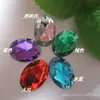 Rhinestones Ovalados Planos de Doble Agujero Imitación Acrílica con Superficie de Tortuga para Coser a Mano, 13*18mm