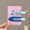 Pinza para el pelo azul de lunares con lazo estilo coreano para mujer, nuevo modelo 2026, pinza lateral para flequillo y mechones, accesorio para el cabello