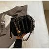 Bolso Plisado para Mujer 2024 Primavera y Verano Nuevo Bolso de Cadena Bolso Hanfu Estilo Retro Fresco Hombro Cruzado