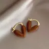Pendientes Cuadrados Retro Elegantes con Esmalte Goteante Estampado de Leopardo para Mujer 2025 Nuevos Pendientes de Otoño e Invierno de Alta Gama Pendientes Modernos y Únicos