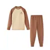 Conjunto de Ropa Interior Térmica para Niños Invierno Niñas Estudiantes Tops y Pantalones Térmicos Pijamas Infantiles Capa Base para Niños Pequeños Ropa para Casa