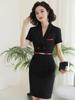 Ropa de negocios de moda de verano, traje de manga corta, falda, joyería, salón de belleza, tienda de spa, ropa de trabajo OL