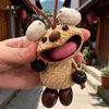 Campanilla de Viento de Cáscara de Fruta Muñeco de Vaina de Frijol Colgante Hecho a Mano DIY para Bolsa de Plantas Llavero Decorativo Regalo Creativo Colgante para Coche