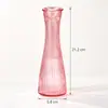 Vaso de Vidro Colorido com Listras Verticais Estilo Europeu de Luxo Leve Ins para Sala de Estar Vaso para Flores Frescas Decoração de Arranjo de Flores Ornamento