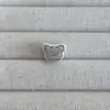 Plata Pura 999 Plata 3D Dibujos Animados Sanrio Gato Kitty Winnie the Pooh Gato Jingle Cuentas DIY Agujero Pasante Accesorios de Oso