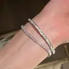 Pulseira Osso de Cobra em Formato de Cobra Madre-Pérola com Textura de Diamante Brilhante Pulseira Zircônia Ins Acessível Luxo Aberto Prata Ajustável Pulseira